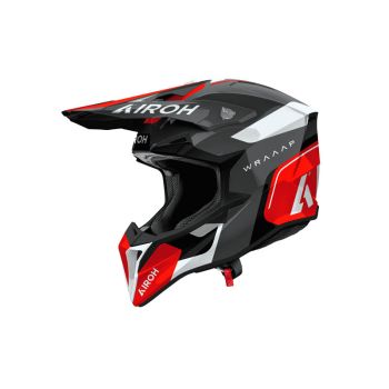 Casque moto cross Airoh 2026 Wraaap  Conquer - Rouge