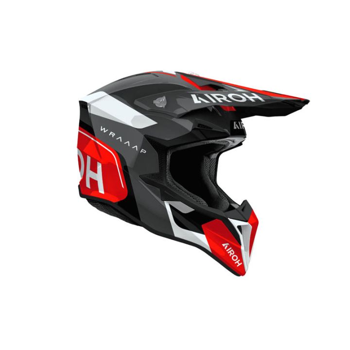 Casque moto cross Airoh 2026 WraaapConquer - Rouge