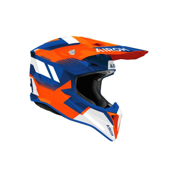 Casque moto cross Airoh 2026 WraaapVision - Orange