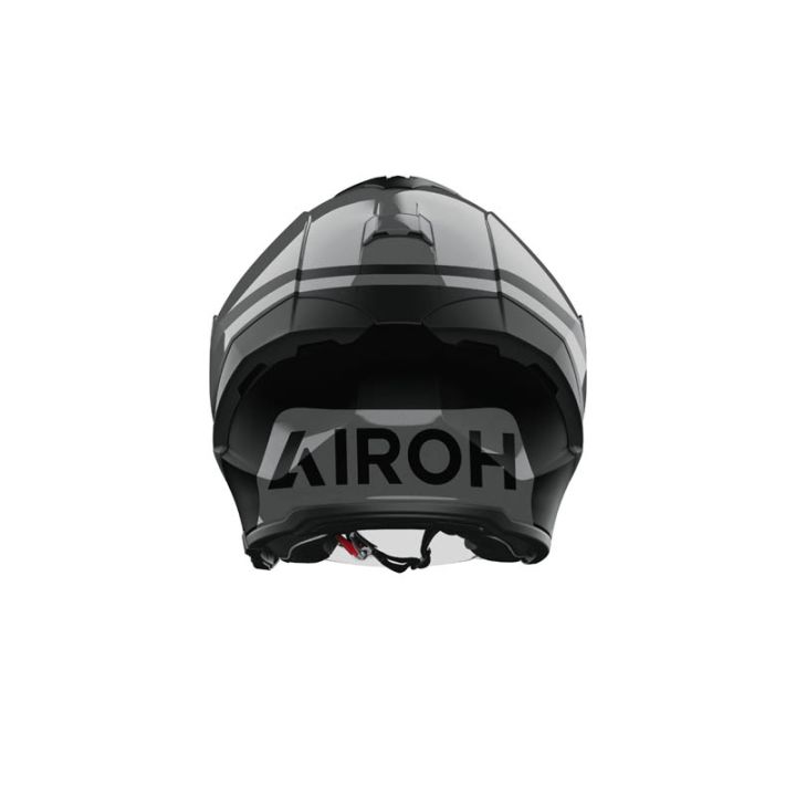 Casque moto jet AirohH 21 Square - Noir Gris