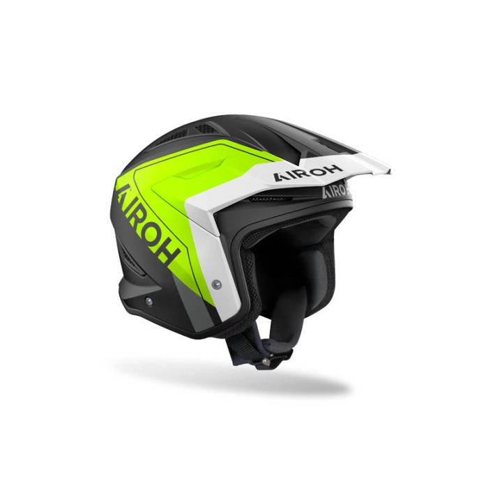 Casque moto jet AirohTRR II Hunt - Jaune