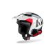 Casque moto jet AirohTRR II Hunt - Bleu Rouge