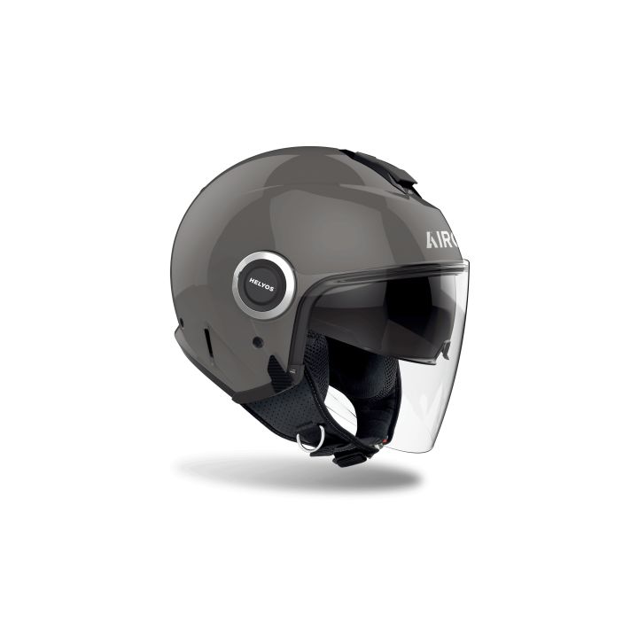 Casque moto jet AirohHelyos Color - Gris Foncé