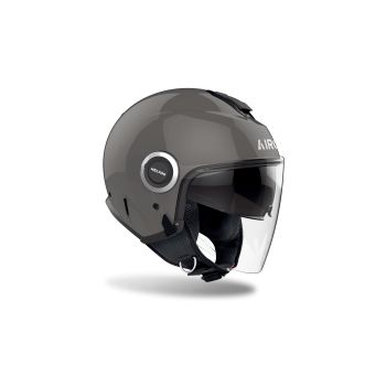 Casque moto jet Airoh  Helyos Color - Gris Foncé