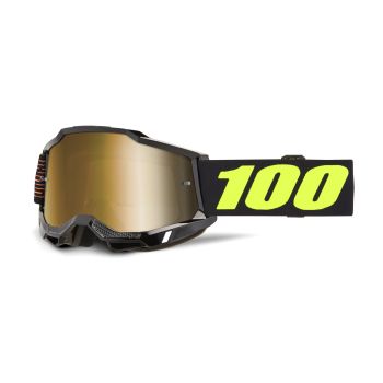 Masque moto 100% Accuri 2 Fairbanks - Ecran iridium Or