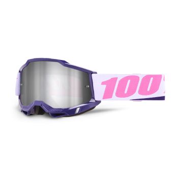 Masque moto 100% Accuri 2 Yumiko - Ecran iridium Argent