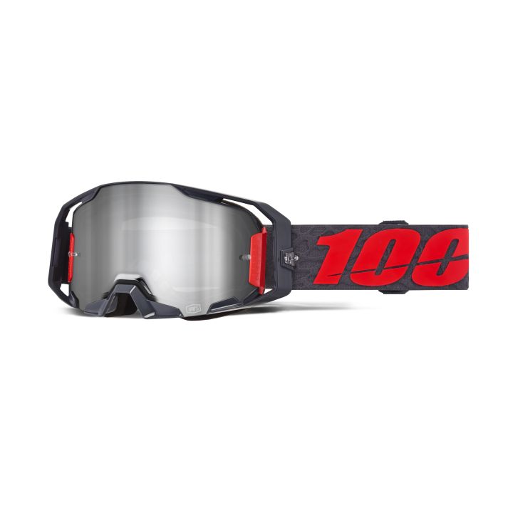 Masque moto 100% Armatic Turo - Ecran iridium Argent