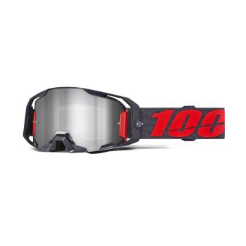 Masque moto 100% Armatic Turo - Ecran iridium Argent