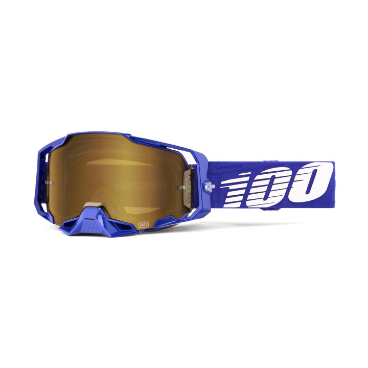 Masque moto 100% Armega Klein - Ecran iridium Or