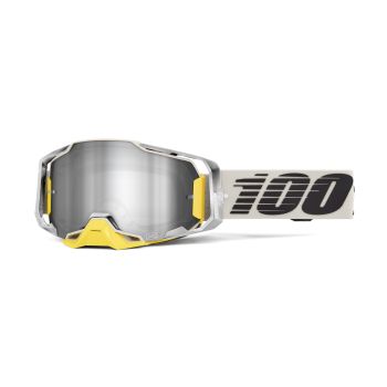 Masque moto 100% Armega Viggo - Ecran iridium Argent Flash