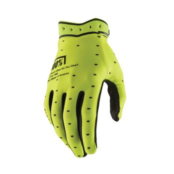Gants moto cross 100% Ridefit 2 - Jaune Fluo