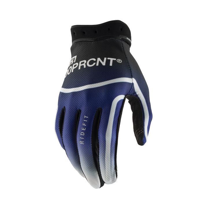 Gants moto cross 100% Ridefit 2 - Bleu Gants moto cross 100% Ridefit 2 - Bleu
