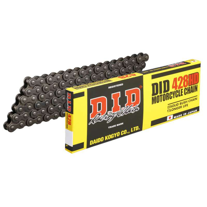Chaîne transmission DID 428HD B&B 124 Maillons (clip)