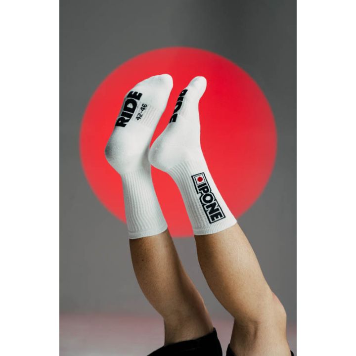 Chaussettes moto Ipone - Blanc
