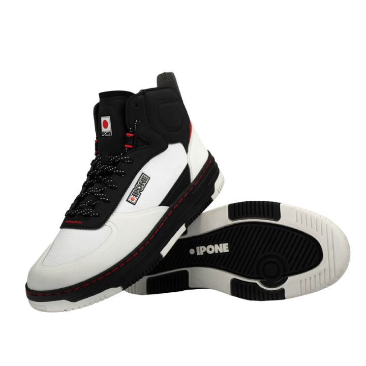Baskets moto Ipone KT01-S - Blanc Noir