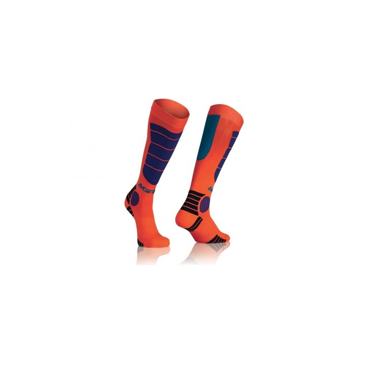 Chaussettes Motocross Acerbis IMPACT - ORANGE et BLEU