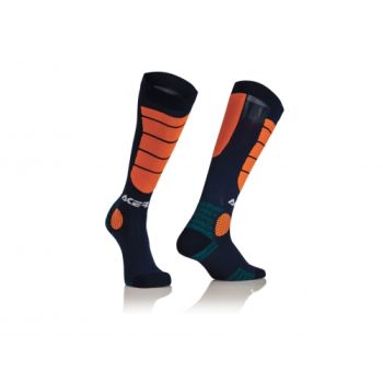 Chaussettes Motocross Acerbis IMPACT - BLEU et ORANGE