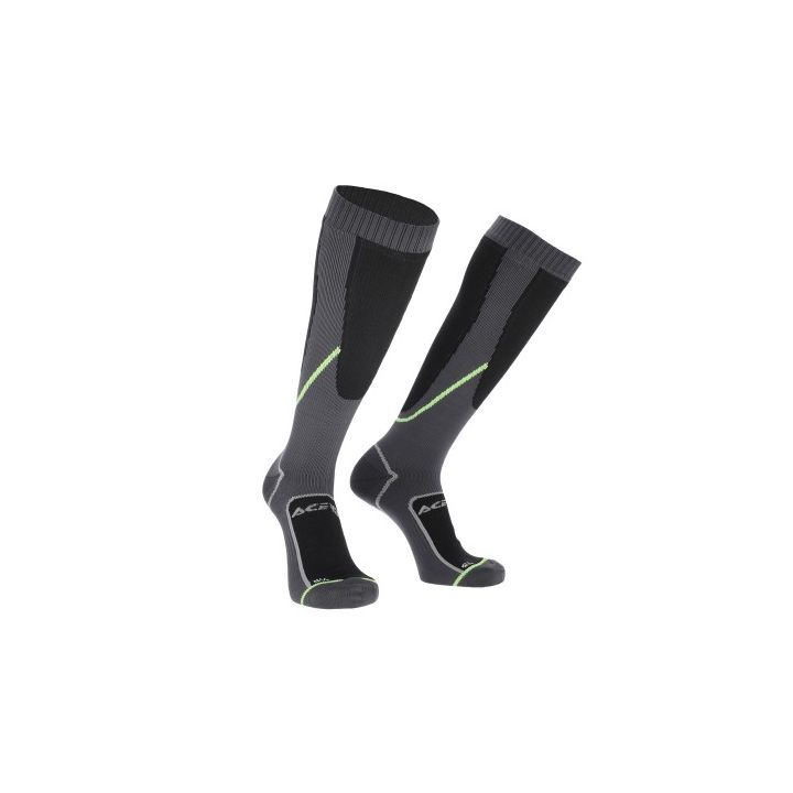 Chaussettes moto étanches Acerbis NO-WET - NOIR et JAUNE