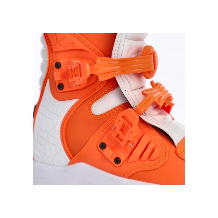 Bottes motocross enfant Acerbis X-TEAM - ORANGE et BLANC