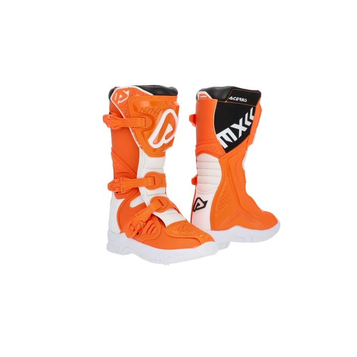 Bottes motocross enfant Acerbis X-TEAM - ORANGE et BLANC