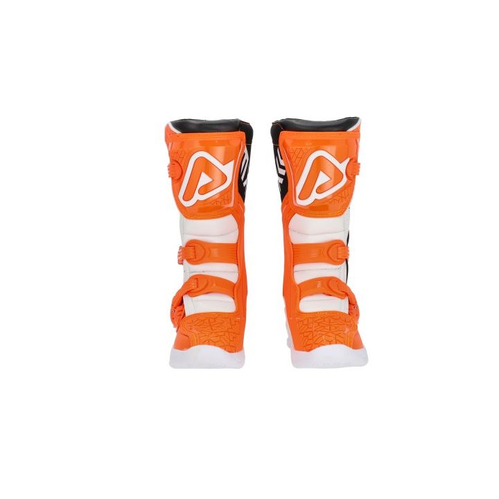 Bottes motocross enfant Acerbis X-TEAM - ORANGE et BLANC