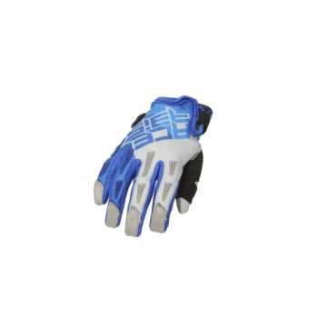 Gants motocross enfant homologués CE Acerbis MX X-K - BLEU et GRIS