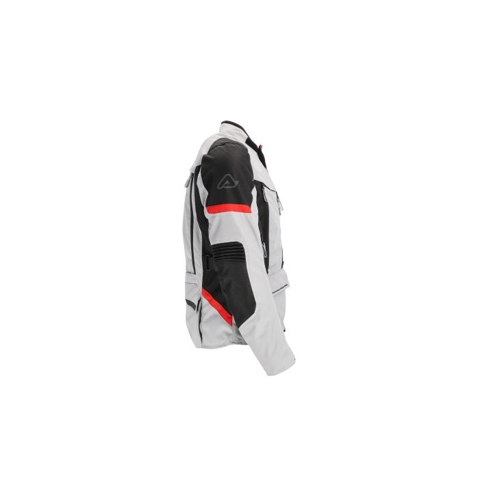 Veste moto femme Acerbis X-ROVER - GRIS et ROUGE