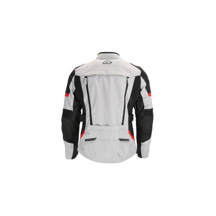 Veste moto femme Acerbis X-ROVER - GRIS et ROUGE