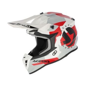 Casque moto cross Acerbis LINEAR - BLANC et GRIS