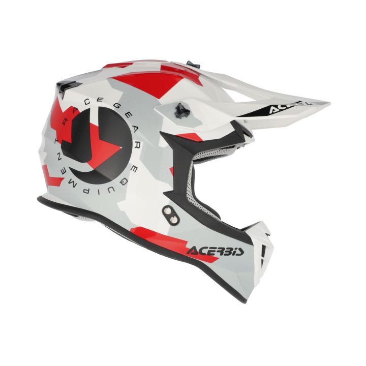 Casque moto cross Acerbis LINEAR - BLANC et GRIS