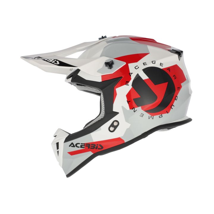 Casque moto cross Acerbis LINEAR - BLANC et GRIS