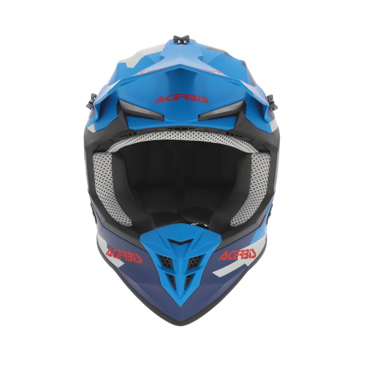 Casque moto cross Acerbis LINEAR - BLEU et ROUGE