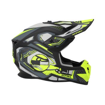 Casque moto cross Acerbis LINEAR - NOIR et JAUNE FLUO