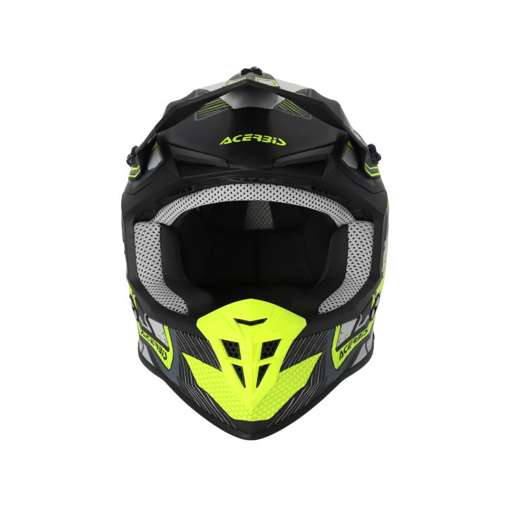 Casque moto cross Acerbis LINEAR - NOIR et JAUNE FLUO
