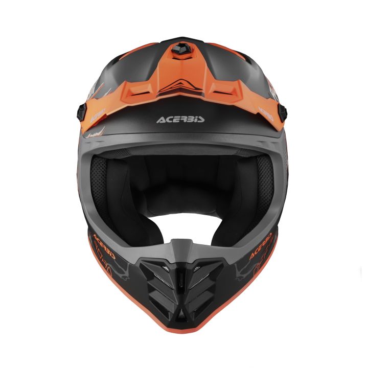 Casque cross enfant Acerbis PROFILE - NOIR et ORANGE FLUO