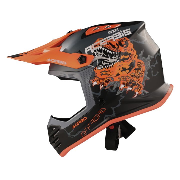 Casque cross enfant Acerbis PROFILE - NOIR et ORANGE FLUO