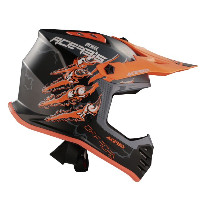 Casque cross enfant Acerbis PROFILE - NOIR et ORANGE FLUO