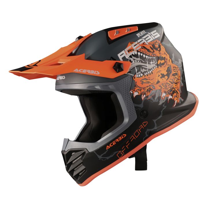 Casque cross enfant Acerbis PROFILE - NOIR et ORANGE FLUO