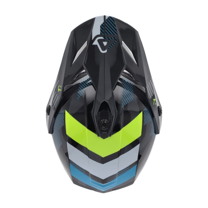 Casque enfant moto trail Acerbis RIDER - NOIR et JAUNE FLUO