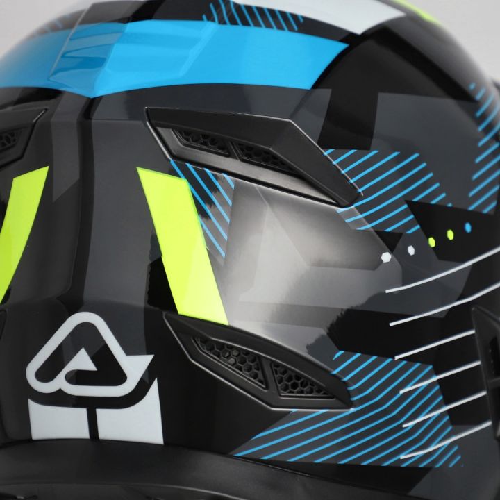 Casque enfant moto trail Acerbis RIDER - NOIR et JAUNE FLUO