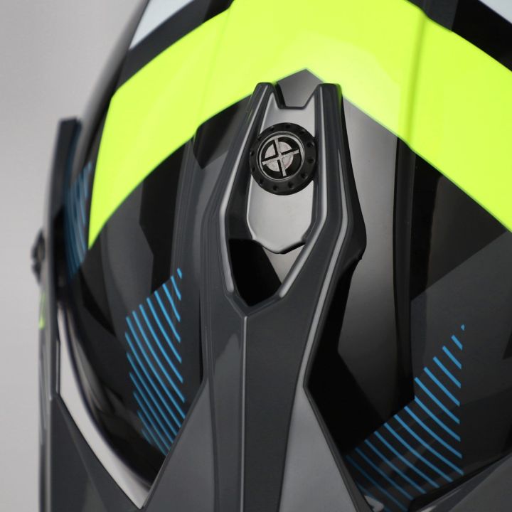 Casque enfant moto trail Acerbis RIDER - NOIR et JAUNE FLUO