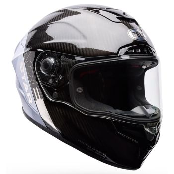 Casque moto intégral Bell Race Star DLX Flex Strike - Argent