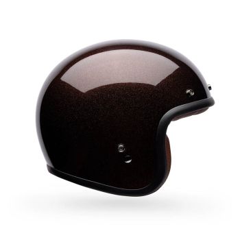 Casque moto jet Bell Custom 500 Flake - Marron