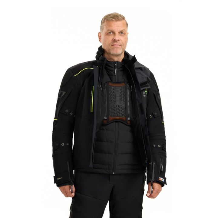 Veste moto touring Rukka FLEXO-R Noir Jaune