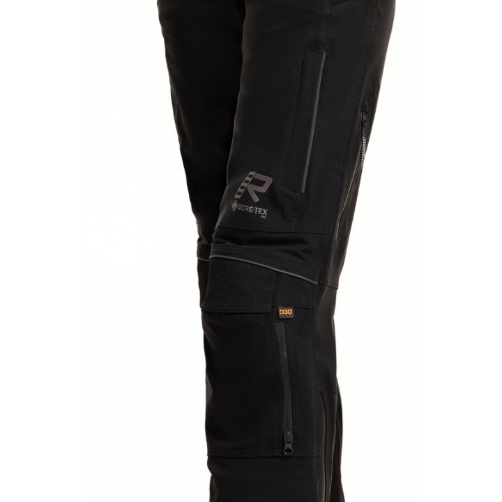 Pantalon moto touring femme Rukka FLEXORINA Noir jambes courtes