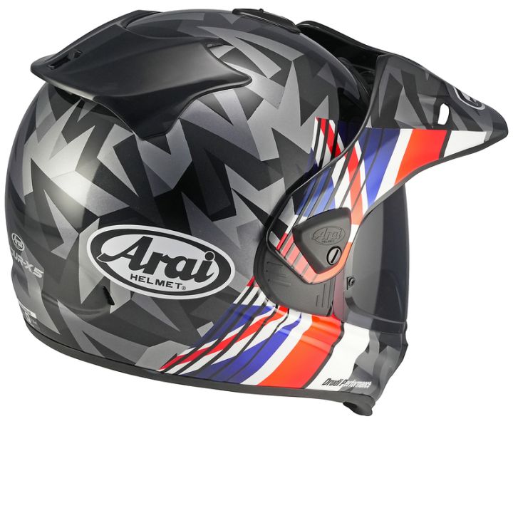 Casque adventure Arai Tour-X5 Nation Uk - Noir Rouge Bleu Blanc