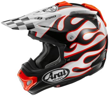 Casque cross Arai Mx-V Evo Flame - Blanc