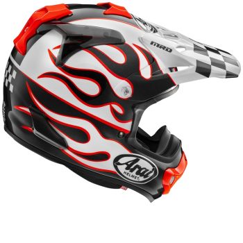 Casque cross Arai Mx-V Evo Flame - Blanc