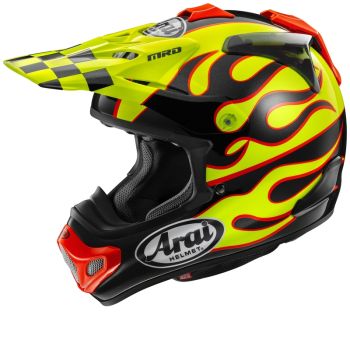 Casque cross Arai Mx-V Evo Flame - Jaune