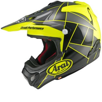 Casque cross Arai Mx-V Evo Peak - Jaune Gris Noir